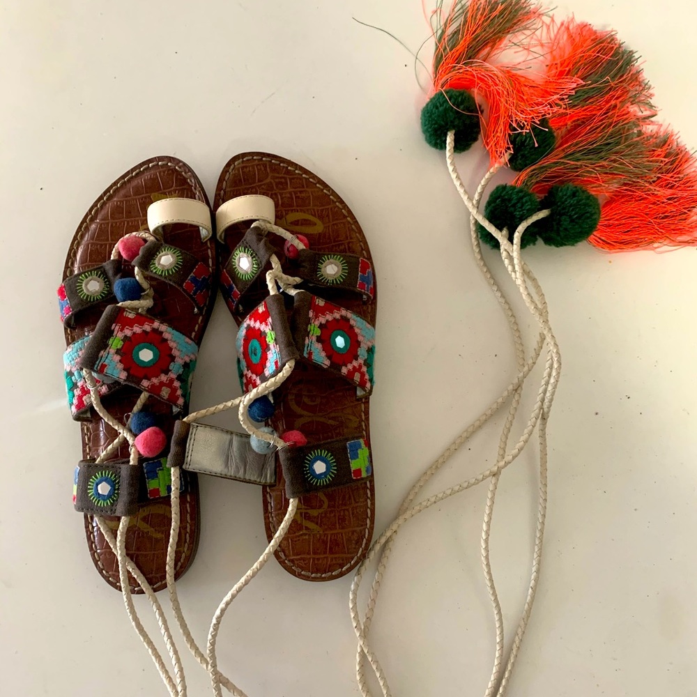 Sam Edelman Tie-up Sandals, size 6.5